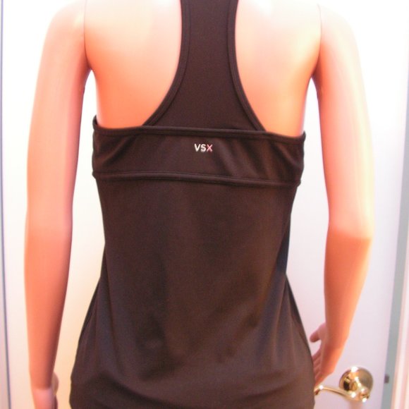 Victoria's Secret Tops - VSX Sexy Sport black racerback shelf bra tank, L